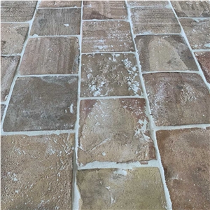 Reclaimed Antique Terracotta Squares Floor Tiles