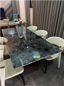 Table Top Labradorite Lemurian Blue Granite