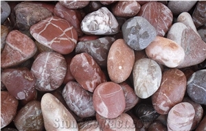Natural Pebbles, Flouray Red River Stone, Red Marble Pebble