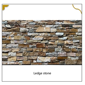 UNION DECO Beige Slate Ledger Stone Wall Cladding Tile, Jinxiu Slate