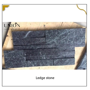 UNION DECO Natural Split Stacked Stone Black Ledger Stone