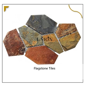 UNION DECO Natural Stone Rusty Slate Outdoor Decoration Tile