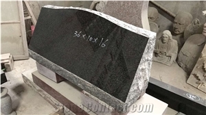 Black Granite Upright Grave Marker