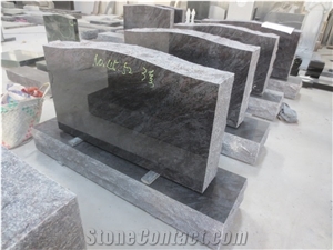Blue Granite Vase Tombstone Headstone Monument
