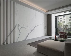 River White Sintered Stone Living Room Wall Panels