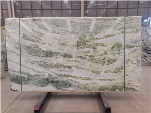 China Green Emerald Jade Marble Slabs For Hotel Wall