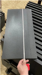 Hainan Black Basalt Treads With 59X6mm Rebate For Insert Nonslip