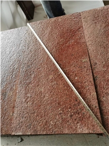 Red Porphyry Paving Tiles Flamed 600X300mm