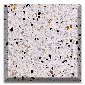 Top Quality Artificial Stone White Color Inorganic Terrazzo