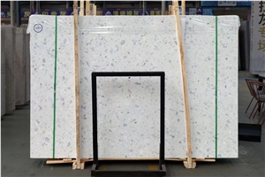 White Artificial Stone  Inorganic Terrazzo Slabs And Tiles
