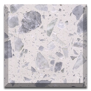 White  Stone Precast Terrazzo Inorganic Polish Slab