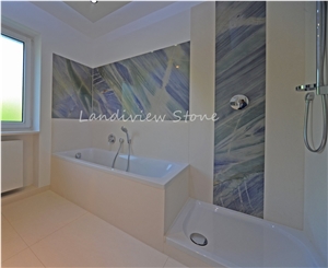 Azul Imperiale Extra Quartzite Slabs Bathroom Tiles