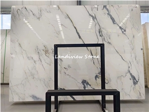 Black Veins White Marble Slabs For Floor And Wall