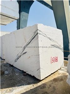 Bookmatched Oriental Calacatta White Marble Slabs