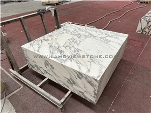 Low Height Calacatta Marble Block Coffee Table