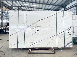 Oriental Calacatta White Marble Slab