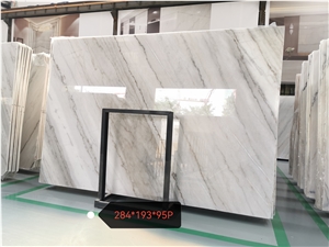 China Carrara Guangxi White Marble Bai Slab Tile