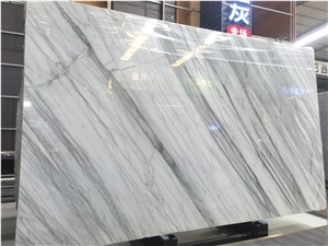 Fine Lines Snow White Marble Slab In China Stone Market