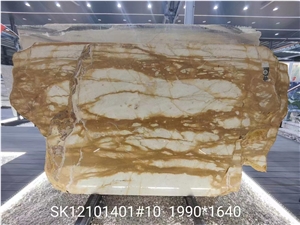 Itaily Siena Gold Marble Slabs Yellow Flooring