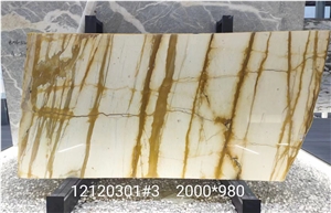 Itaily Siena Gold Marble Slabs Yellow Flooring