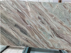 Violet Butterfly Marble Brown Slabs Rosso Luana Stone