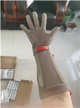 Anti-Cutting Stainless Steel Ring Mesh Long Sleeves Gloves