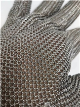 S304 Steel 5 Fingers Ring Mesh Chainmail Gloves