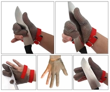 Stainless Steel Material Ring Mesh Long Sleeves Gloves