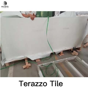 Customized White Polishing Surface Stone Terazzo Tile