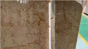 Polished Golden Rose Beige Marble For Floor And Wall Tile