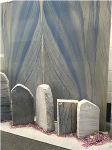 Azul Macaubas Quartzite Gravestones