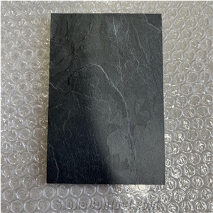 Black Ultra Thin Stone Flexible Facade Tiles Wall Cladding