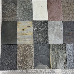 Black Ultra Thin Stone Flexible Facade Tiles Wall Cladding