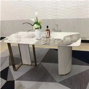 Customized Sintered Stone Dining Table For Home & Restaurant