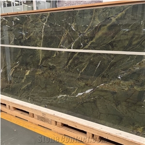 Green Sintered Stone Slab Artificial Stone Home Wall Tile