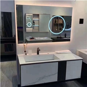 New Bathroom Cabinet Vanity Wash Basin Sintered Stone Sink