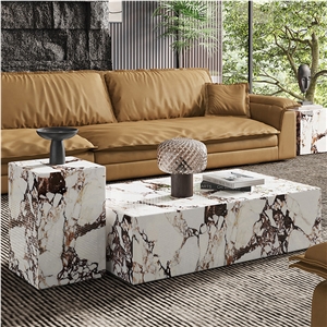 Sintered Stone Coffee Table Set Side Table Villa Home Design