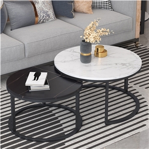 Sintered Stone Round Coffee Table Home & Office Furniture