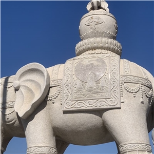 Customized Marble Animal Elephant Sculpture Natural Statue