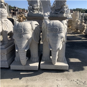 G682 Granite Elephant Statue Natural Stone Animal Sculpture