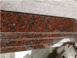 Imported Luxury Granite Slab Rosso Santiago For Kitchen Tile