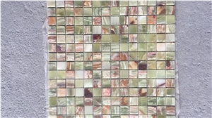 Onyx Backsplash Mosaic Tile Green Onyx Bathroom Wall Mosaic