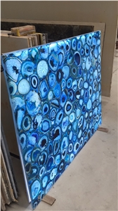 Agate Blue Floor With Backlit,Gemstone Panels