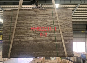 Iranian Silver Travertine Honed&Unfilled Big Slabs