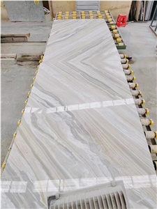 Hot Selling Pearl White Marble Tiles With Veins