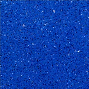 Blue  Shiny &Crystal Particle Quartz Slabs