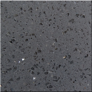 Quartz Stone Slab With Crystal Back Grain Grey Background
