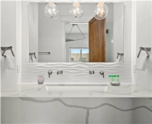 Calacatta Quartz Bathroom Vanity Tops