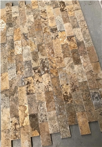 Scabos Travertine Ledger Stone Wall Panel