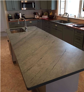 Vermont Unfading Green Slate Countertop With Drain Grooves